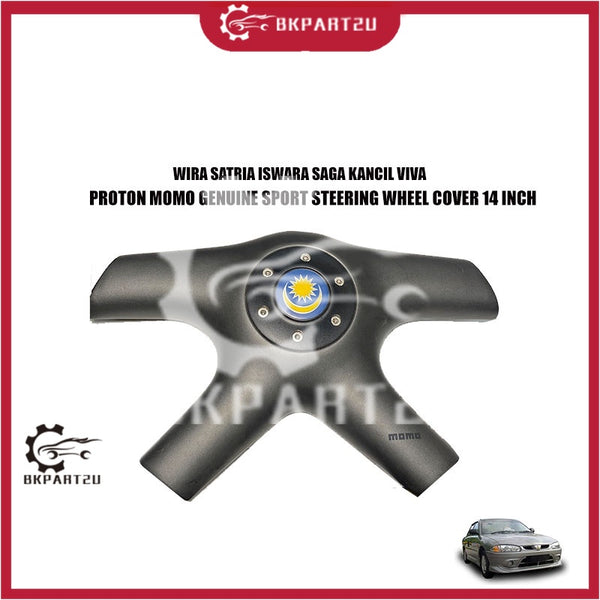 WIRA SATRIA ISWARA SAGA KANCIL VIVA PROTON MOMO GENUINE SPORT STEERING WHEEL COVER 14 INCH