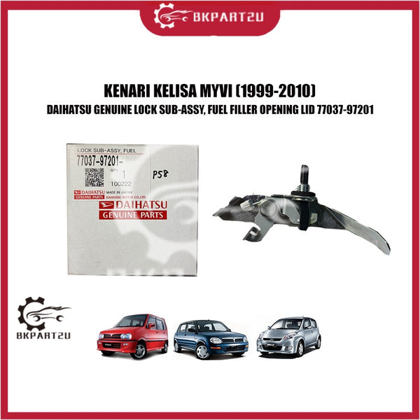 KENARI KELISA MYVI (1999-2010) LOCK SUB-ASSY FUEL FILLER OPENING LID FUEL TANK LOCK MADE BY DAIHATSU GENUINE 77037-97201