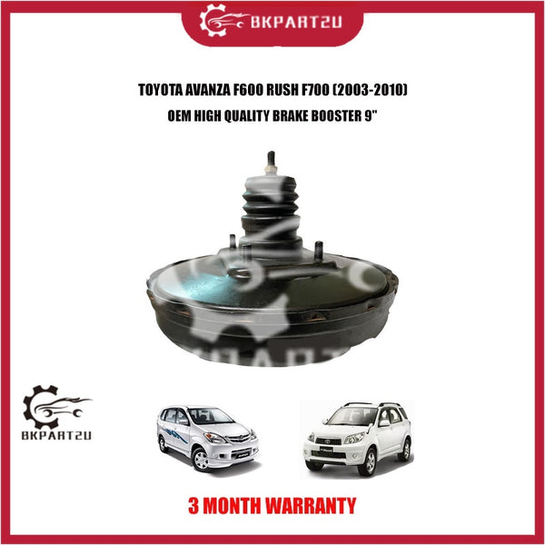 TOYOTA AVANZA F600 RUSH F700 (2003-2010) BRAKE BOOSTER 9'' SERVO PUMP MADE BY OEM 3 MONTH WARRANTY 44610-BZ010
