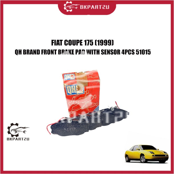 FIAT COUPE 175 (1999) QH BRAND FRONT BRAKE PAD WITH SENSOR 4PCS 51015