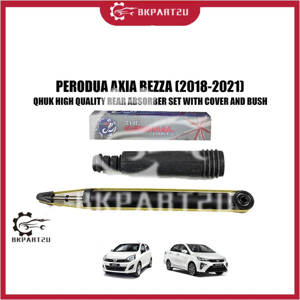 PERODUA AXIA BEZZA (2018-2021) REAR ABSORBER SET WITH COVER AND BUSH SET ONE SET HEAVY DUTY 2 PCS 1 YEAR WARRANTY