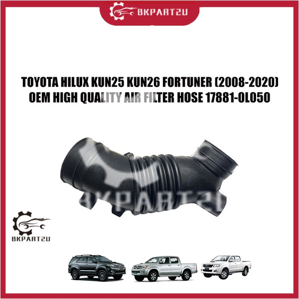 TOYOTA HILUX KUN25 KUN26 FORTUNER (2008-2020) AIR FILTER HOSE AIR CLEANER HOSE ANGIN INTAKE HOSE 17881-0L050