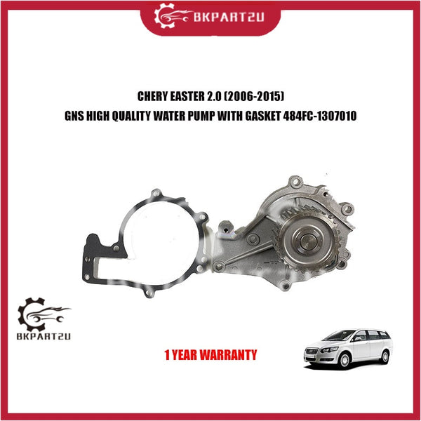 CHERY EASTER 2.0 (2006-2015) WATER PUMP WITH GASKET MADE BY GNS 484FC-1307010 1 YEAR WARRANTY