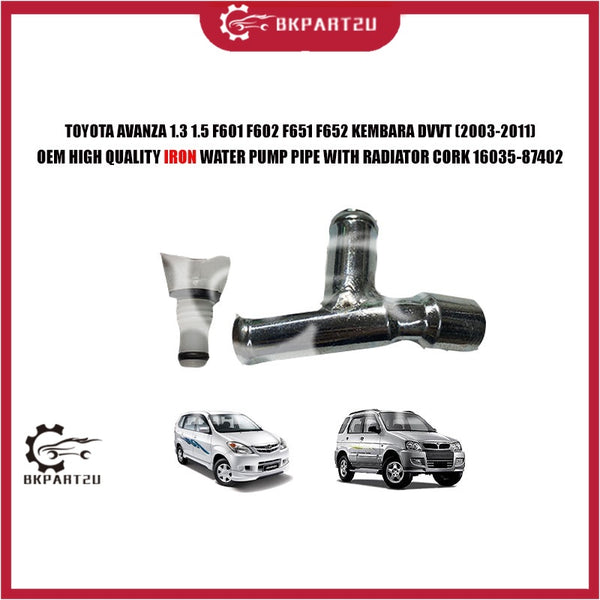TOYOTA AVANZA 1.3 1.5 F601 F602 F651 F652 KEMBARA DVVT WATER PUMP PIPE W/T RADIATOR CORK 16035-87402
