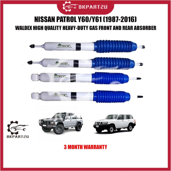 NISSAN PATROL Y60/Y61 (1987-2016) HEAVY-DUTY GAS FRONT AND REAR ABSORBER MADE BY WALDEX PRICE PER SET 2 PCS