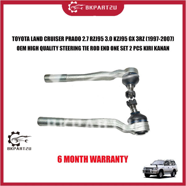 TOYOTA LAND CRUISER PRADO 2.7 RZJ95 3.0 KZJ95 GX 3RZ 1997-2007 STEERING TIE ROD END SET 2 PCS OEM