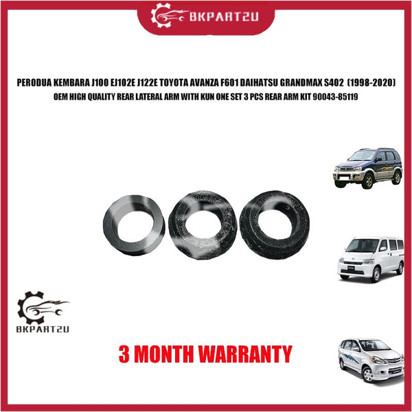 PERODUA KEMBARA J100 EJ102E J122E TOYOTA AVANZA F601 DAIHATSU GRANDMAX S402 (1998-2020) REAR LATERAL ARM WITH KUN OEM