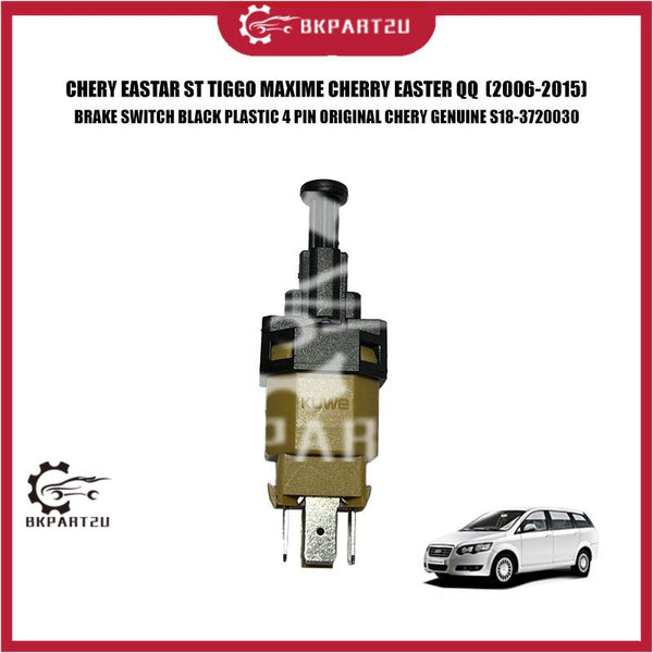 CHERY EASTAR ST TIGGO MAXIME CHERRY EASTER QQ  BRAKE SWITCH BLACK PLASTIC 4 PIN ORIGINAL CHERY GENUINE S18-3720030