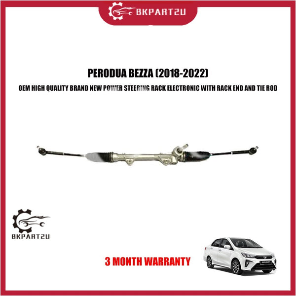 PERODUA BEZZA (2018-2022) FULL SET POWER STEERING RACK ELECTRONIC WITH RACK END AND TIE ROD BRAND NEW 3 MONTH WARRANTY