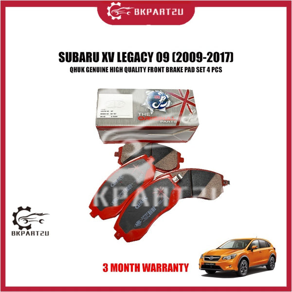 SUBARU XV LEGACY 09 IMPREZA (2009-2017) FRONT BRAKE PAD DEPAN SET 4 PCS QHUK GENUINE 3 MONTH WARRANTY