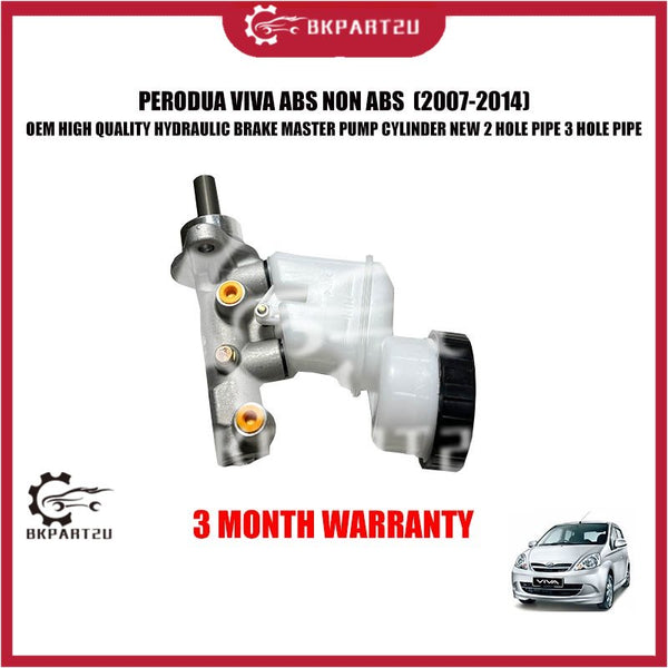 PERODUA VIVA ABS NON ABS HYDRAULIC BRAKE MASTER PUMP CYLINDER NEW 2 HOLE PIPE 3 HOLE PIPE 3 MONTH WARRANTY OEM