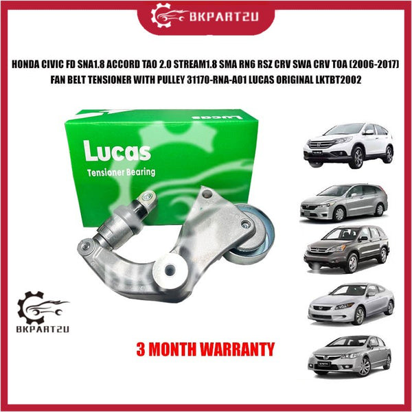 HONDA CIVIC FD SNA1.8 ACCORD TAO 2.0 STREAM1.8 SMA RN6 RSZ CRV SWA CRV TOA FAN BELT TENSIONER WITH PULLEY 31170-RNA-A01