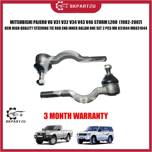 MITSUBISHI PAJERO V6 V31 V32 V34 V43 V46 STORM L200 STEERING TIE ROD END INNER DALAM ONE SET 2 PCS MB831044 3 MONTH WRTY