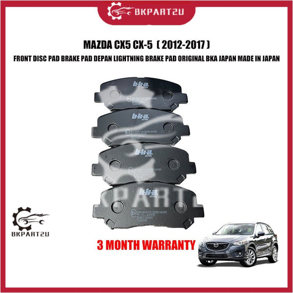 MAZDA CX5 CX-5 FRONT DISC PAD BRAKE PAD DEPAN LIGHTNING BRAKE PAD ORIGINAL BKA JAPAN MADE IN JAPAN 3 MONTH WARRANTY