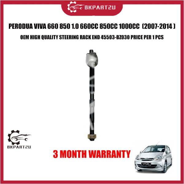 PERODUA VIVA 660 850 1.0 660CC 850CC 1000CC STEERING RACK END 45503-BZ030 PRICE PER 1 PCS 3 MONTH WARRANTY OEM