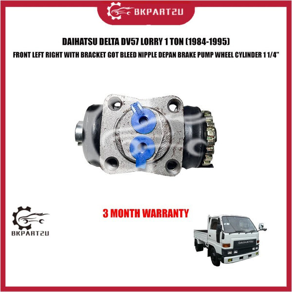 DAIHATSU DELTA DV57 LORRY 1 TON FRONT LEFT RIGHT WITH BRACKET GOT BLEED NIPPLE DEPAN BRAKE PUMP WHEEL CYLINDER 1 1/4"