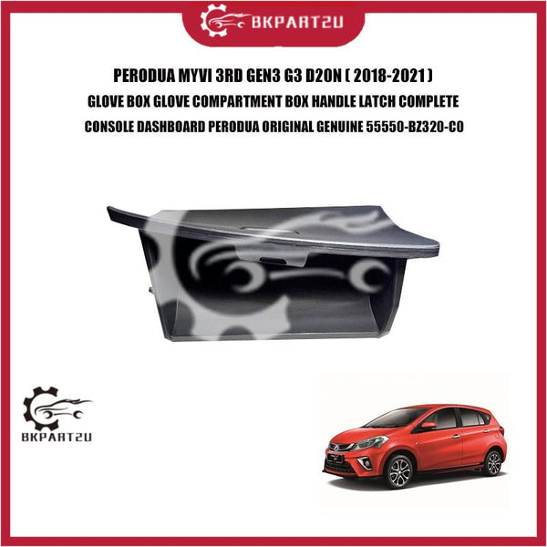 PERODUA MYVI 3RD GEN3 D20N GLOVE COMPARTMENT BOX HANDLE LATCH COMPLETE CONSOLE DASHBOARD ORIGINAL