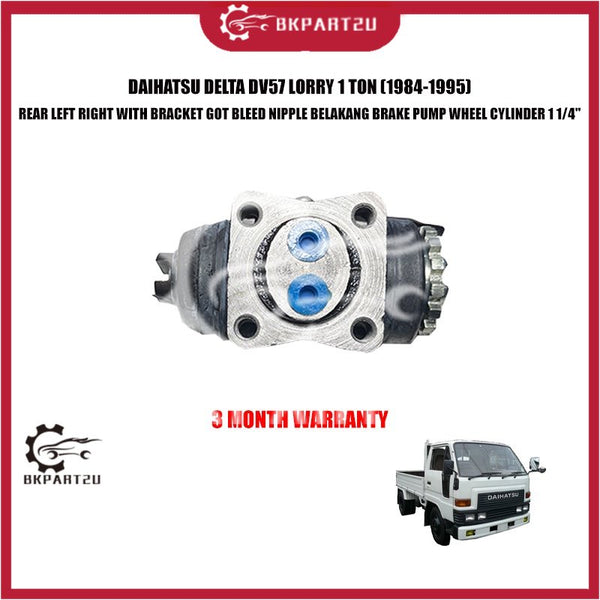 DAIHATSU DELTA DV57 LORRY 1 TON REAR LEFT RIGHT WITH BRACKET GOT BLEED NIPPLE BELAKANG BRAKE PUMP WHEEL CYLINDER 1 1/4"