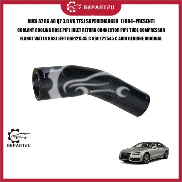 AUDI A7 A6 A8 Q7 3.0 V6 TFSI SUPERCHARGER COOLANT HOSE INLET RETURN CONNECTOR PIPE TUBE COMPRESSOR FLANGE 06E 121 545 C