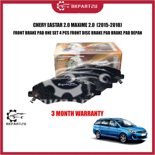 CHERY EASTAR 2.0 MAXIME 2.0 (2015-2018) DEPAN FRONT BRAKE PAD ONE SET 4 PCS OEM SUPERBRAKE