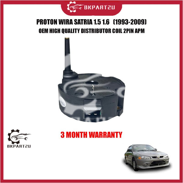 PROTON WIRA SATRIA 1.5 1.6   (1993-2009)  DISTRIBUTOR COIL 2PIN APM 3 MONTH WARRANTY OEM HIGH QUALITY