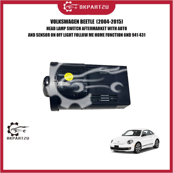 VOLKSWAGEN BEETLE HEAD LAMP SWITCH AFTERMARKET WITH AUTO AND SENSOR ON OFF LIGHT FOLLOW ME HOME FUNCTION 6ND 941 431