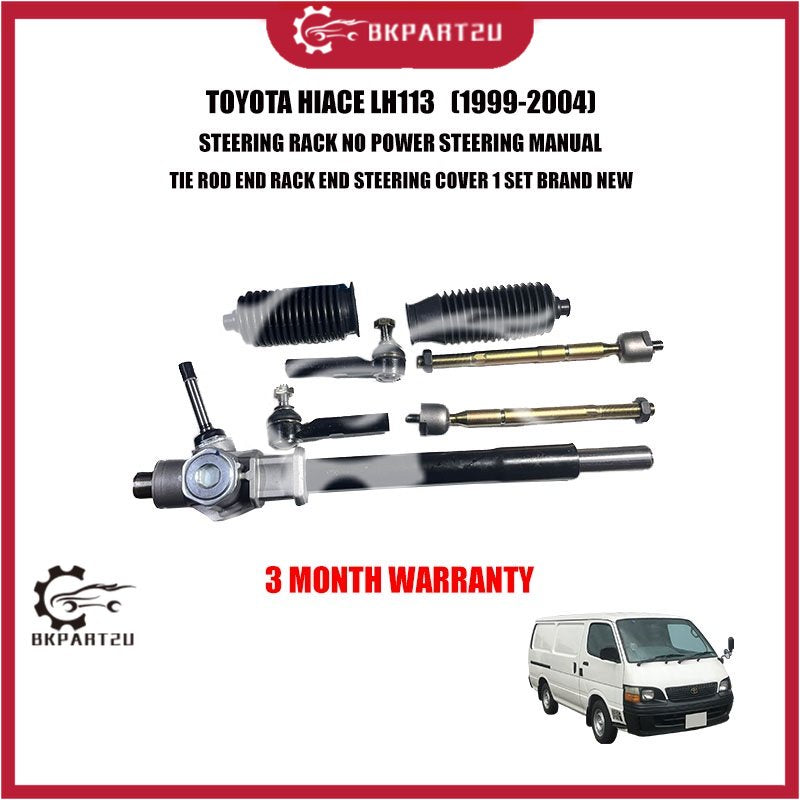 Hiace Steering Rack TOYOTA HIACE LH113 STEERING RACK NO POWER STEERING MANUAL TIE ROD END ...