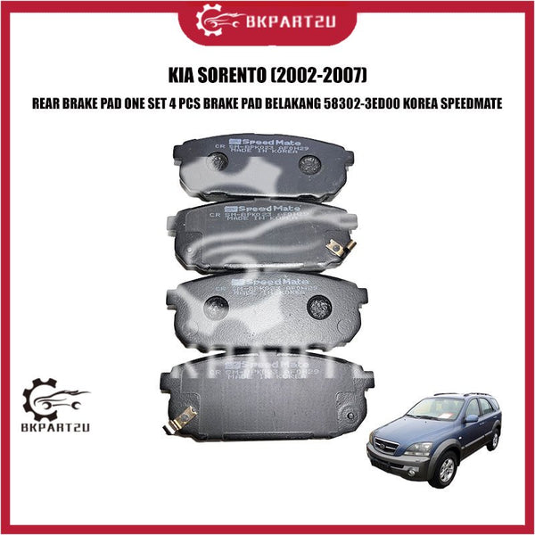 KIA SORENTO (2002-2007) REAR BRAKE PAD ONE SET 4 PCS BRAKE PAD BELAKANG 58302-3ED00 KOREA SPEEDMATE