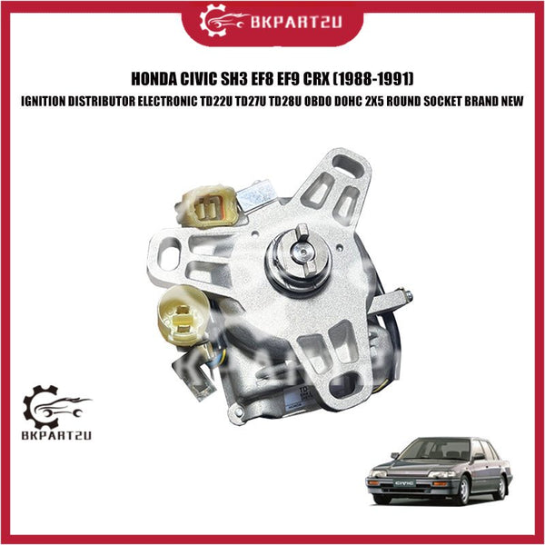 HONDA CIVIC SH3 EF8 EF9 CRX IGNITION DISTRIBUTOR ELECTRONIC TD22U TD27U TD28U OBD0 DOHC 2X5 ROUND SOCKET BRAND NEW OEM