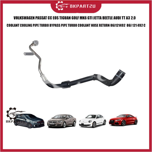 VOLKSWAGEN PASSAT CC TIGUAN GOLF MK6 GTI JETTA BEETLE AUDI 2.0 COOLANT BYPASS PIPE TURBO 06J 121 492