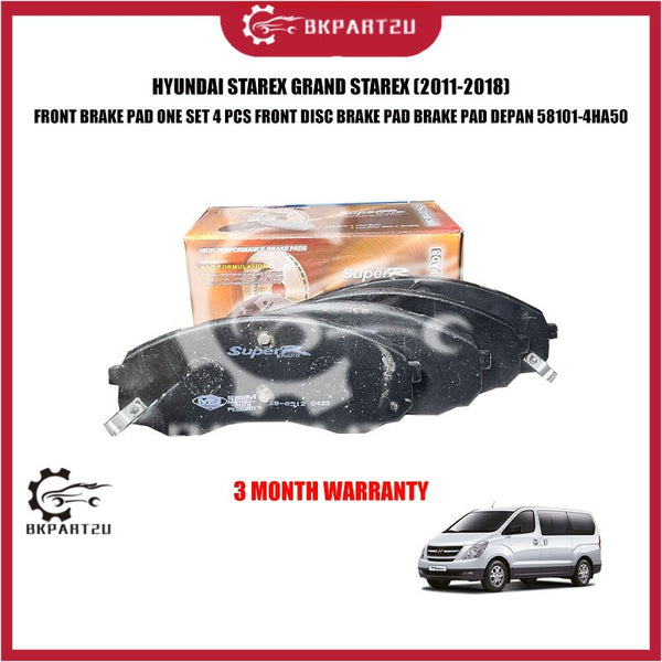 HYUNDAI STAREX GRAND STAREX FRONT BRAKE PAD ONE SET 4 PCS FRONT DISC BRAKE PAD DEPAN 58101-4HA50 3 MONTH WARRANTY