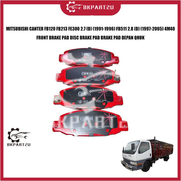 MITSUBISHI CANTER FB120 FB213 FE300 2.7 (D) (1991-1996) FB511 2.8 (D) (1997-2005) 4M40 FRONT BRAKE PAD DISC BRAKE PAD