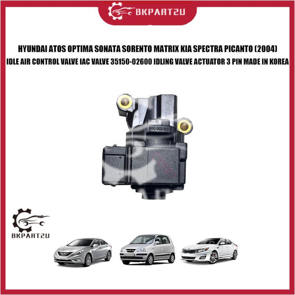 HYUNDAI ATOS OPTIMA SONATA SORENTO MATRIX KIA SPECTRA PICANTO (2004) IDLE AIR CONTROL VALVE IAC VALVE 35150-02600 IDLING