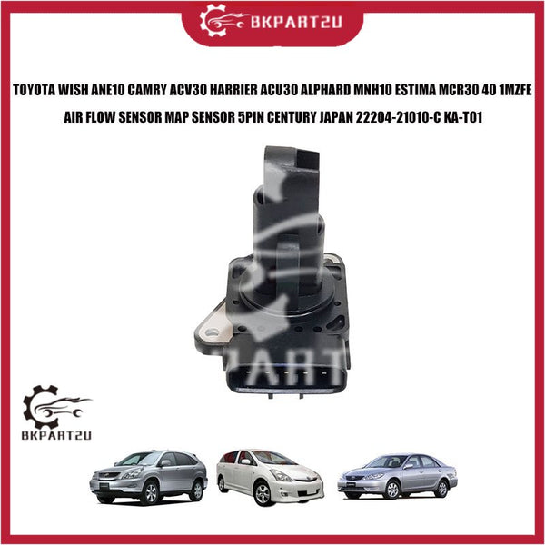 TOYOTA WISH ANE10 CAMRY ACV30 HARRIER ACU30 ALPHARD MNH10 ESTIMA MCR30 40 1MZFE AIR FLOW SENSOR MAP SENSOR 5PIN CENTURY