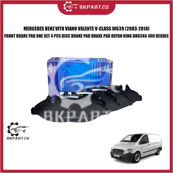 MERCEDES BENZ VITO VIANO VALENTE V-CLASS W639 FRONT BRAKE PAD ONE SET 4 PCS DISC BRAKE PAD BRAKE PAD DEPAN KING DB8346