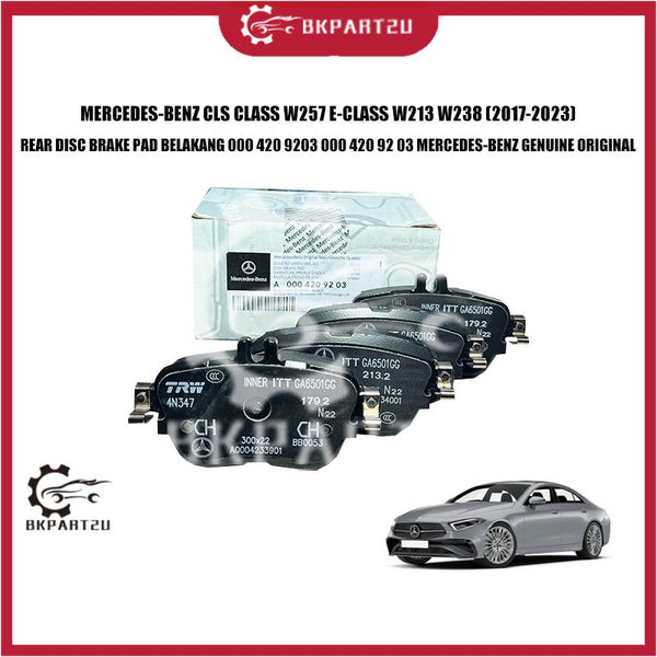 MERCEDES-BENZ CLS CLASS W257 E-CLASS W213 W238 REAR DISC BRAKE PAD BELAKANG 000 420 9203 000 420 92 03 MERCEDES-BENZ