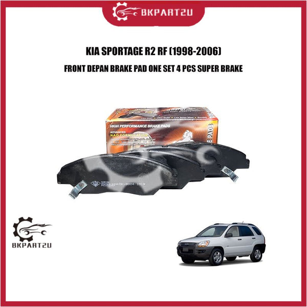 KIA SPORTAGE R2 RF (1998-2006) FRONT DEPAN BRAKE PAD ONE SET 4 PCS SUPER BRAKE