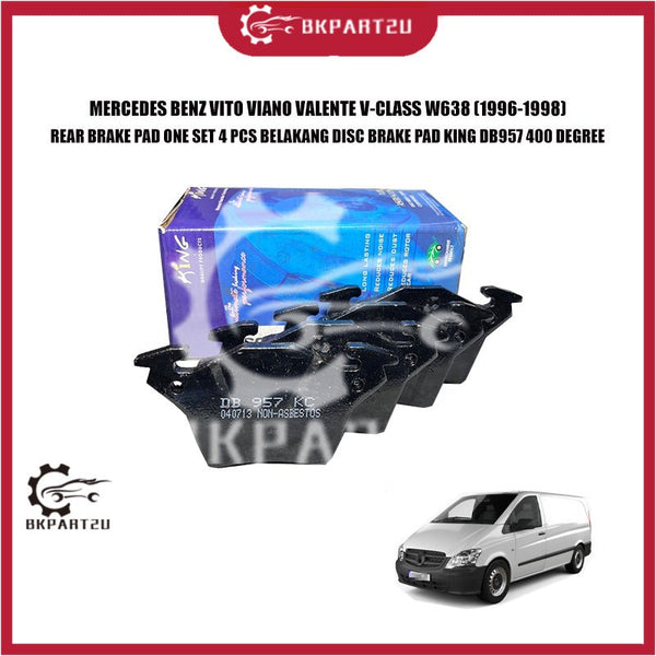 MERCEDES BENZ VITO VIANO VALENTE V-CLASS W638 REAR BRAKE PAD ONE SET 4 PCS BELAKANG DISC BRAKE PAD KING DB957 400 DEGREE