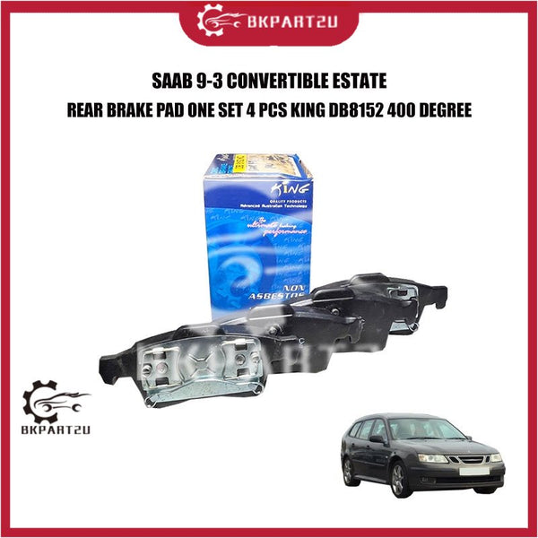 SAAB 9-3 CONVERTIBLE ESTATE REAR BRAKE PAD ONE SET 4 PCS KING DB8152 400 DEGREE