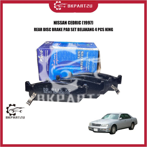 NISSAN CEDRIC (1997) REAR DISC BRAKE PAD SET BELAKANG 4 PCS KING