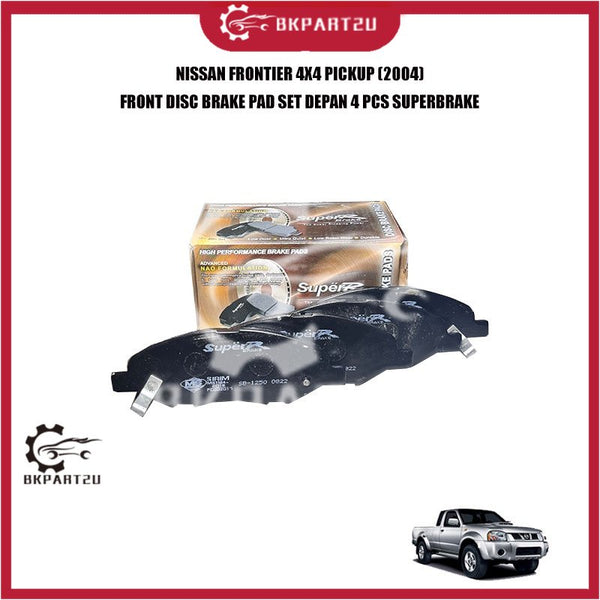 NISSAN FRONTIER 4X4 PICKUP (2004) FRONT DISC BRAKE PAD SET DEPAN 4 PCS SUPERBRAKE