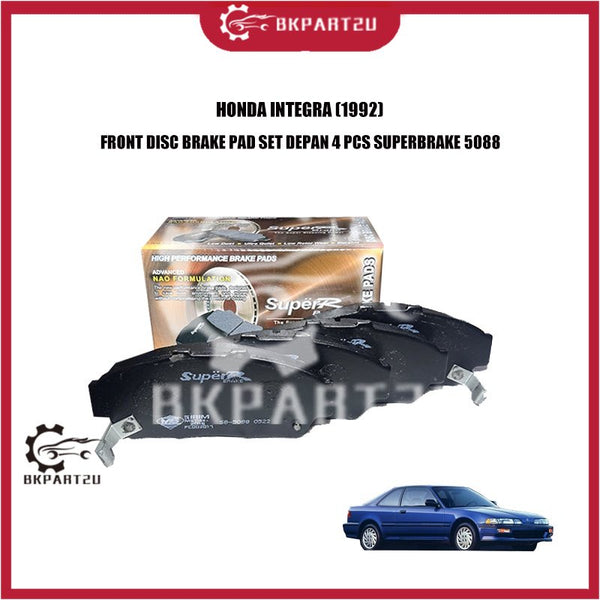 HONDA INTEGRA (1992) FRONT DISC BRAKE PAD SET DEPAN 4 PCS SUPERBRAKE 5088