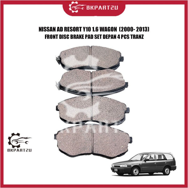 NISSAN AD RESORT Y10 1.6 WAGON  (2000- 2013) FRONT DISC BRAKE PAD SET DEPAN 4 PCS TRANZ