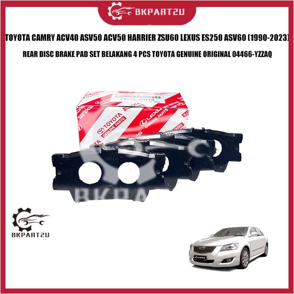 TOYOTA CAMRY ACV40 ASV50 ACV50 HARRIER ZSU60 LEXUS ES250 ASV60 (1990-2023) REAR DISC BRAKE PAD SET BELAKANG 4 PCS TOYOT