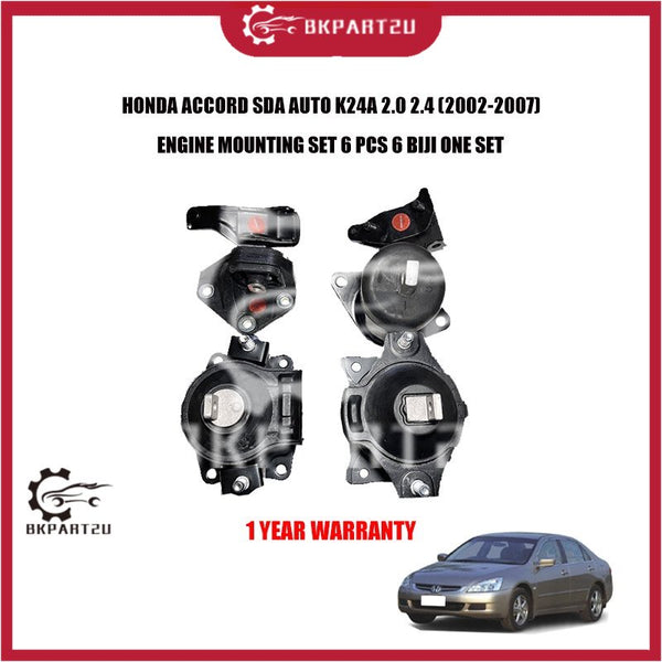 HONDA ACCORD SDA AUTO K24A 2.0 2.4 ENGINE MOUNTING SET 6 PCS 6 BIJI ONE SET 1 YEAR WARRANTY