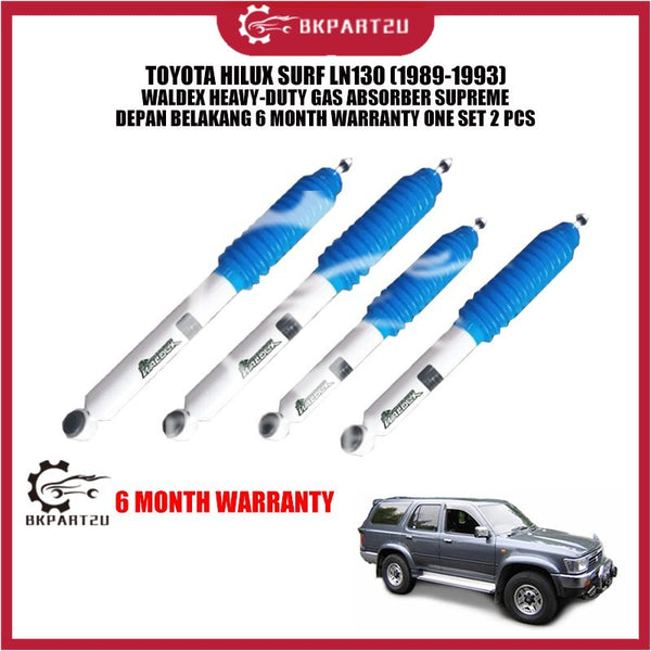 TOYOTA HILUX SURF LN130 (1989-1993) WALDEX HEAVY-DUTY GAS ABSORBER SUPREME DEPAN BELAKANG 6 MONTH WARRANTY ONE SET 2 PCS