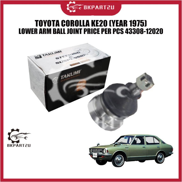 TOYOTA COROLLA KE20 (YEAR 1975) LOWER ARM BALL JOINT PRICE PER PCS 43308-12020