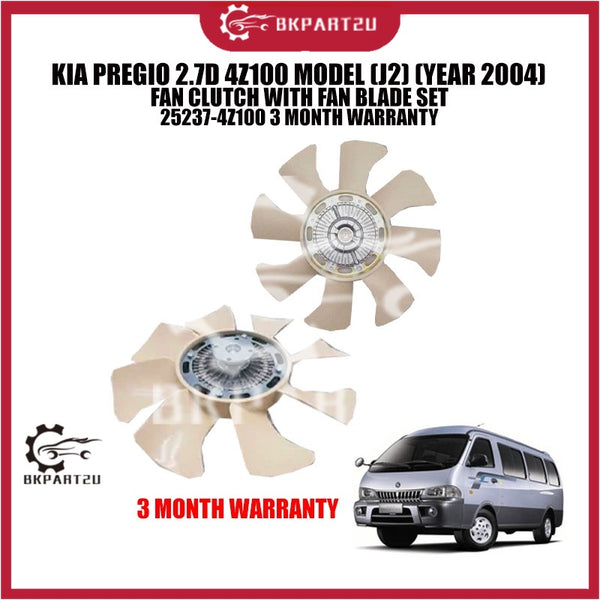 KIA PREGIO 2.7D 4Z100 MODEL (J2) (YEAR 2004) FAN CLUTCH WITH FAN BLADE 25237-4Z100 3 MONTH WARRANTY