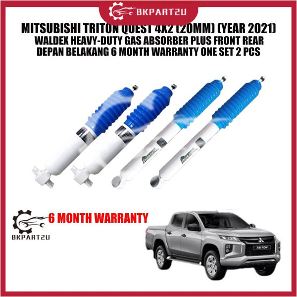 MITSUBISHI TRITON QUEST 4X2 (20MM) (YEAR 2021) WALDEX HEAVY-DUTY GAS ABSORBER PLUS FRONT REAR6 MONTH WARRANTY 1 SET 2PCS