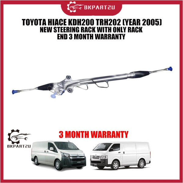 TOYOTA HIACE KDH200 TRH202 (YEAR 2005) NEW STEERING RACK WITH ONLY RACK END 3 MONTH WARRANTY